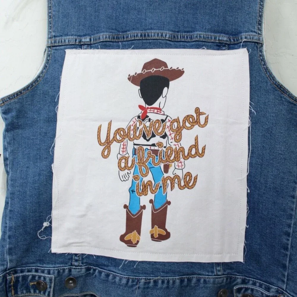 Disney Pixar Toy Story Woody Denim Vest Size S - Picture 3 of 10